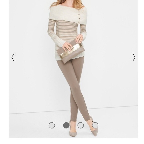 White House Black Market Cashmere Off-The-Shoulder Degrade Sweater - Picture 14 of 15